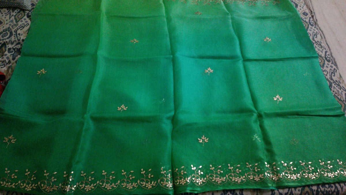 Aranya - Pure Silk Kota Doria Handwork Gotta Patti