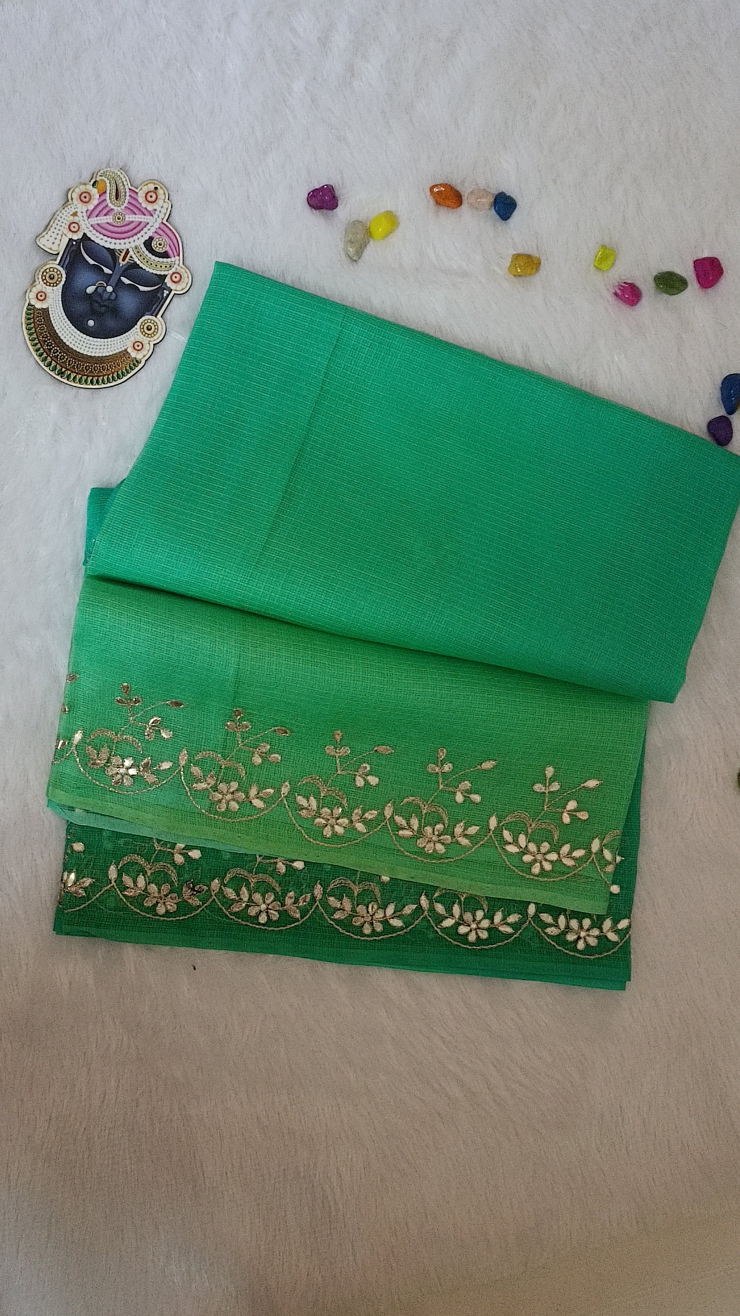 Aranya - Pure Silk Kota Doria Handwork Gotta Patti