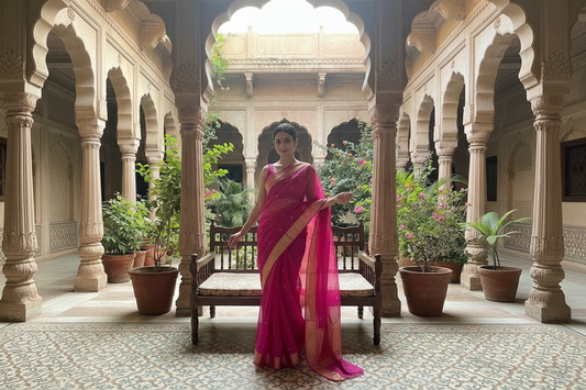 Noor-e-Gulaab - Pure Silk Kota Saree