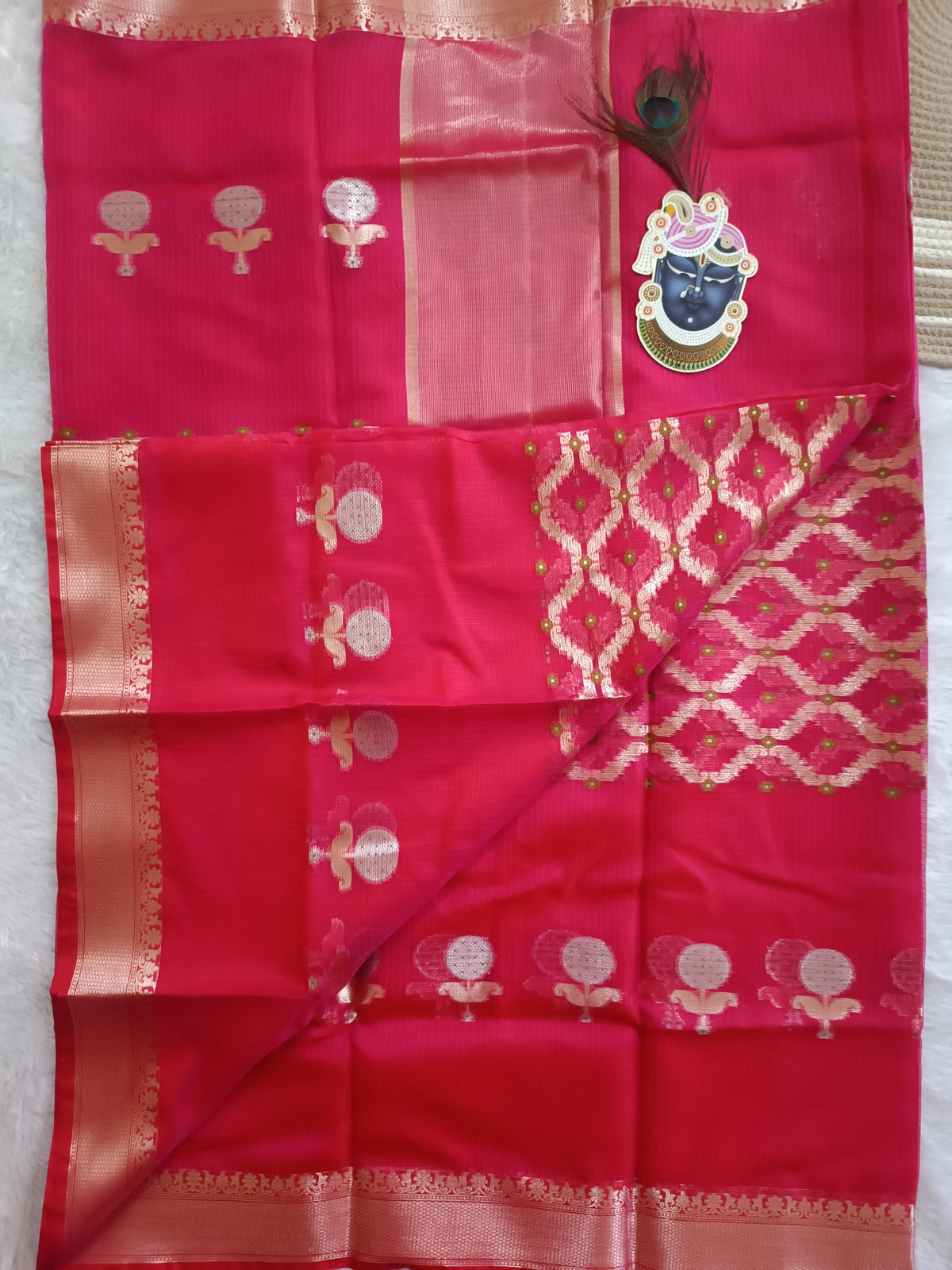 Gulabi Shaam - Kota Doria Saree with Zari weaving