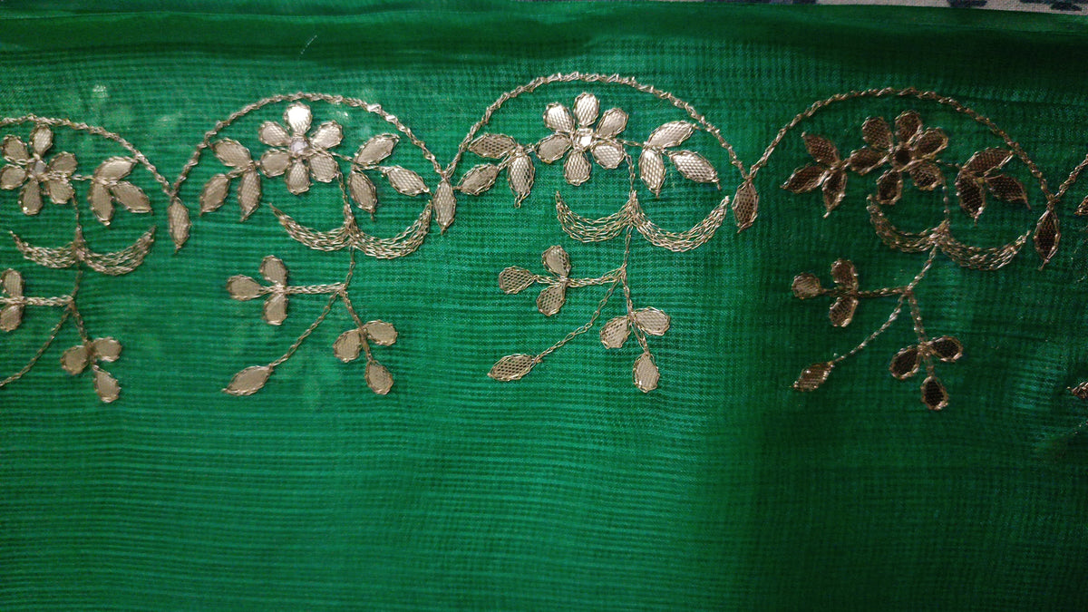 Aranya - Pure Silk Kota Doria Handwork Gotta Patti
