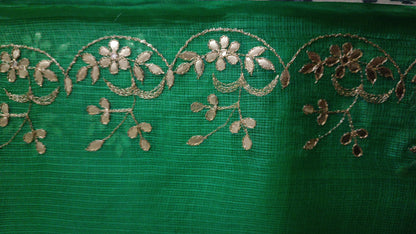 Aranya - Pure Silk Kota Doria Handwork Gotta Patti