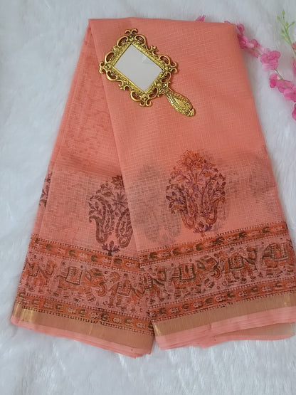 Mridula - Pure Cotton Kota Doria Hanblock