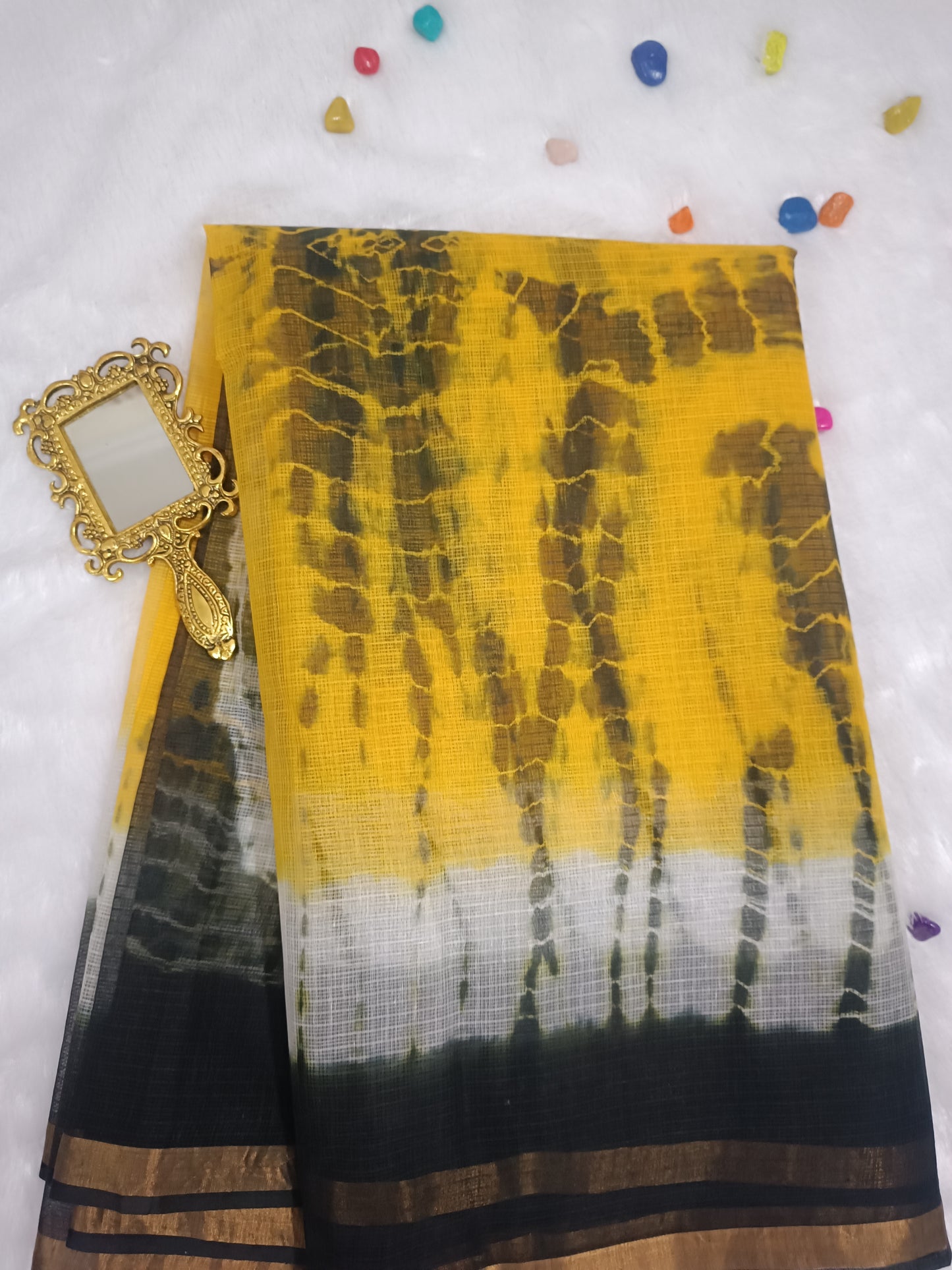 Bhanukala - Sunlit Yellow Kota Doria Saree