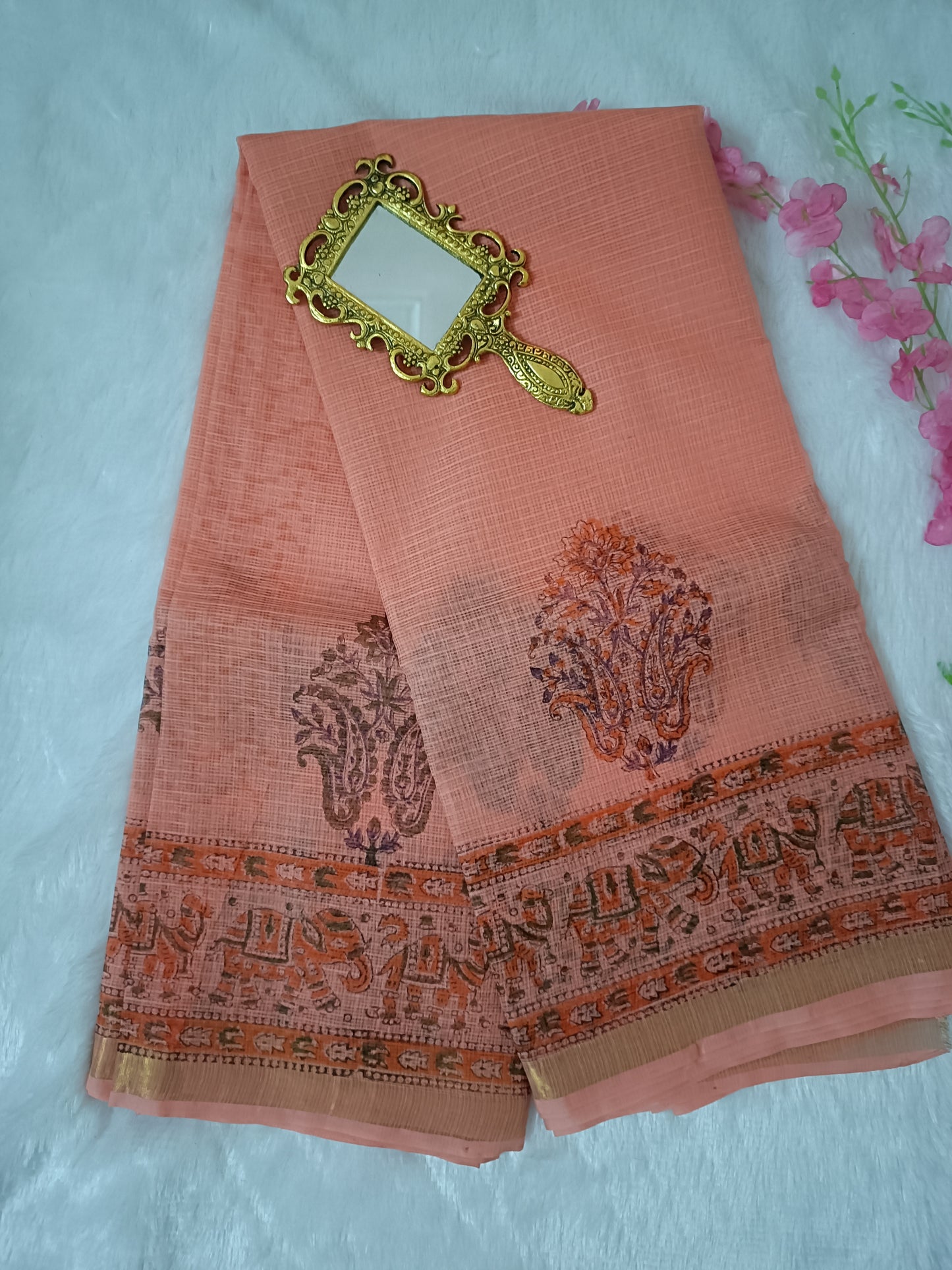 Mridula - Pure Cotton Kota Doria Hanblock