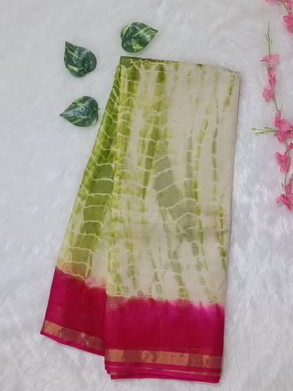 Rang Meher - Pure Silk Kota Doria Shibori Saree