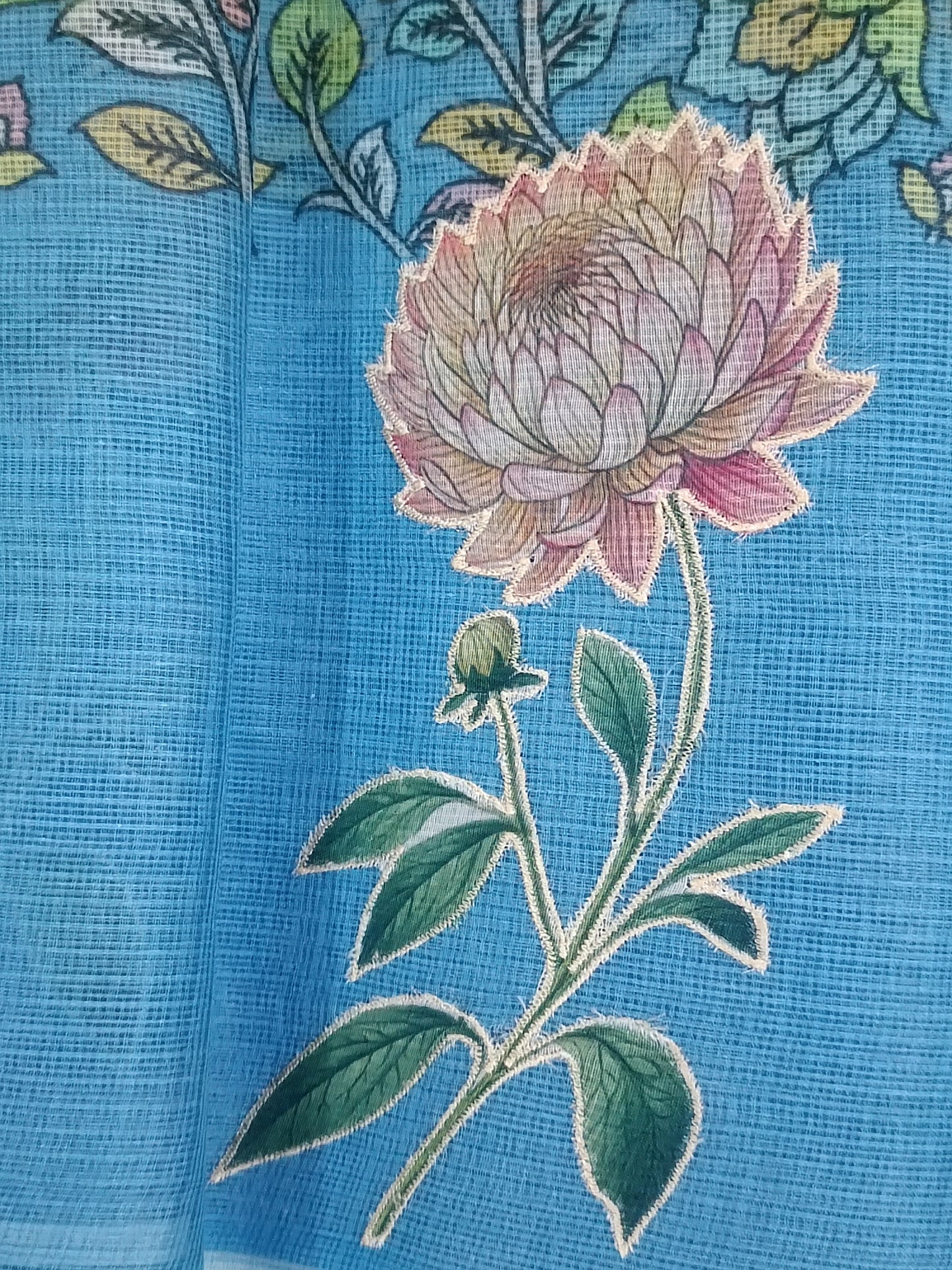 Neel Kamal - Pure Cotton Kota Doria Patch Work Flower Butta