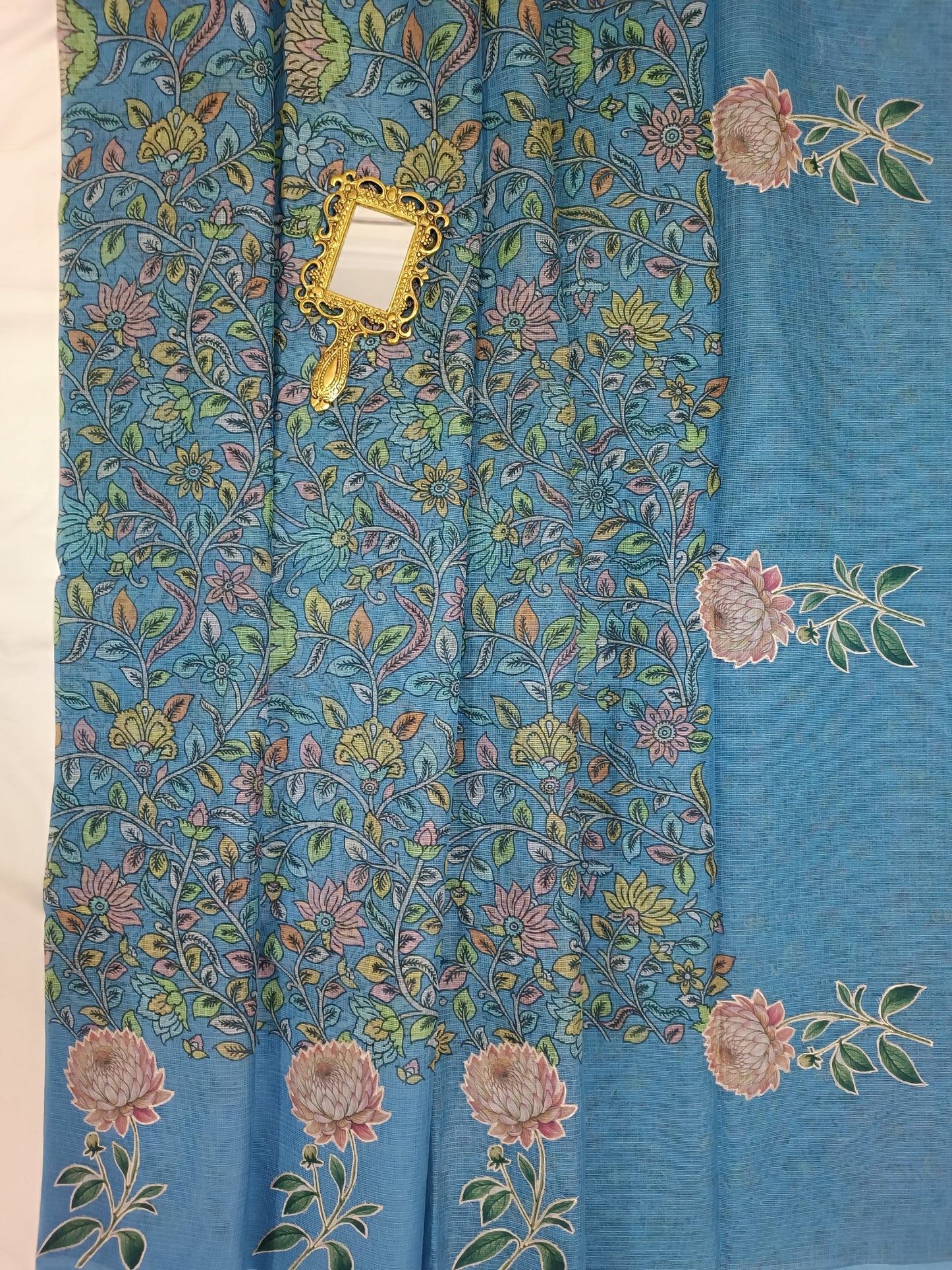 Neel Kamal - Pure Cotton Kota Doria Patch Work Flower Butta