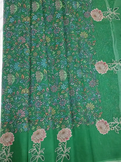 Gulmohar Bagh- Pure Cotton Kota Doria Patch Work Flower Butta