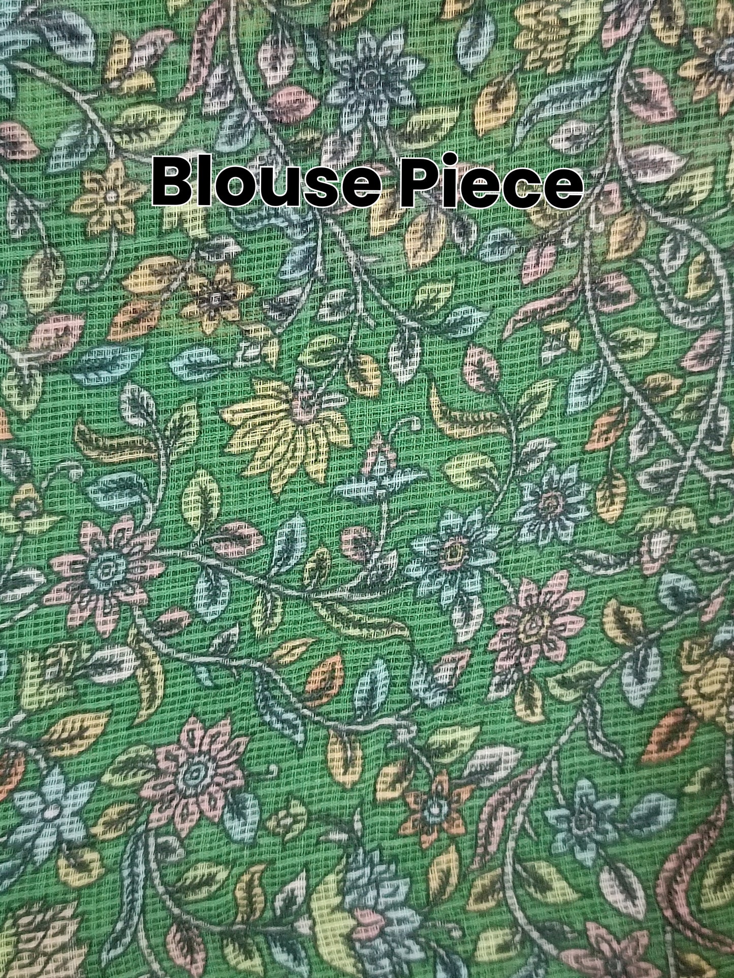 Gulmohar Bagh- Pure Cotton Kota Doria Patch Work Flower Butta