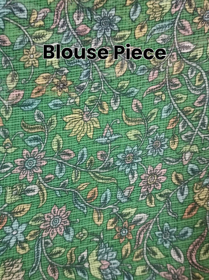 Gulmohar Bagh- Pure Cotton Kota Doria Patch Work Flower Butta