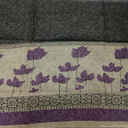Rajnigandha-Handblock Pure Cotton Kota Doria Saree