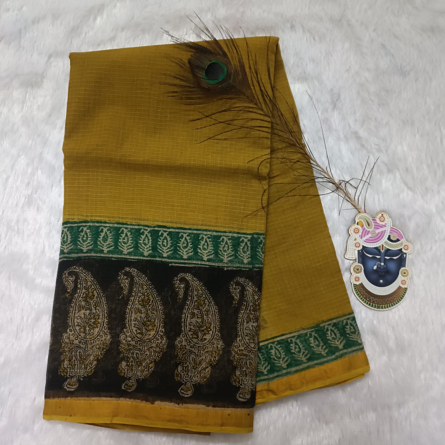 Kanak Paisley - Handblock Pure Cotton Kota Doria
