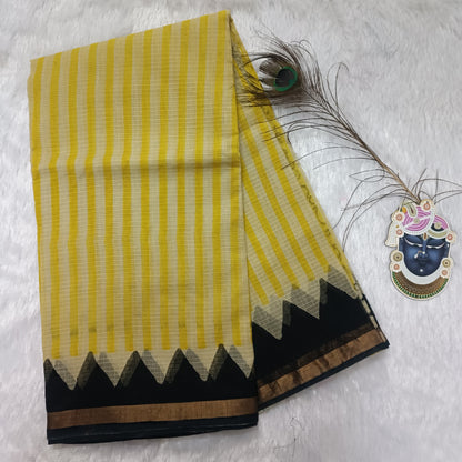 Sunshine - Handblock Kota Doria Saree