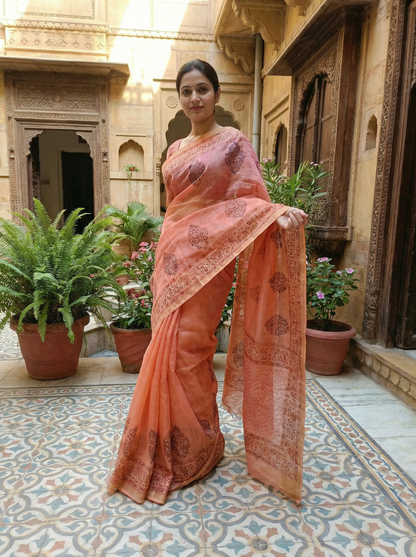 Mridula - Pure Cotton Kota Doria Hanblock