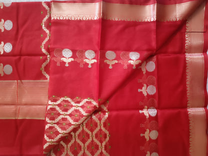 Shubh- Kota Doria Saree with Zari Weaving