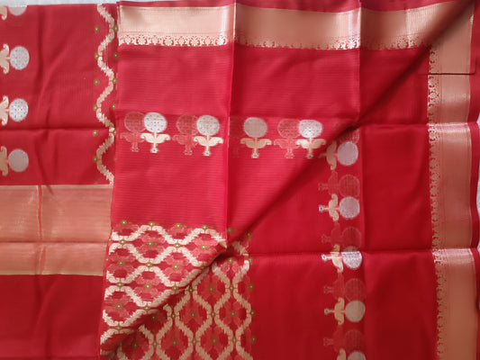 Shubh- Kota Doria Saree with Zari Weaving