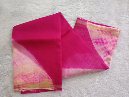 Aabha- Pure Silk Kota Doria Shibori Saree