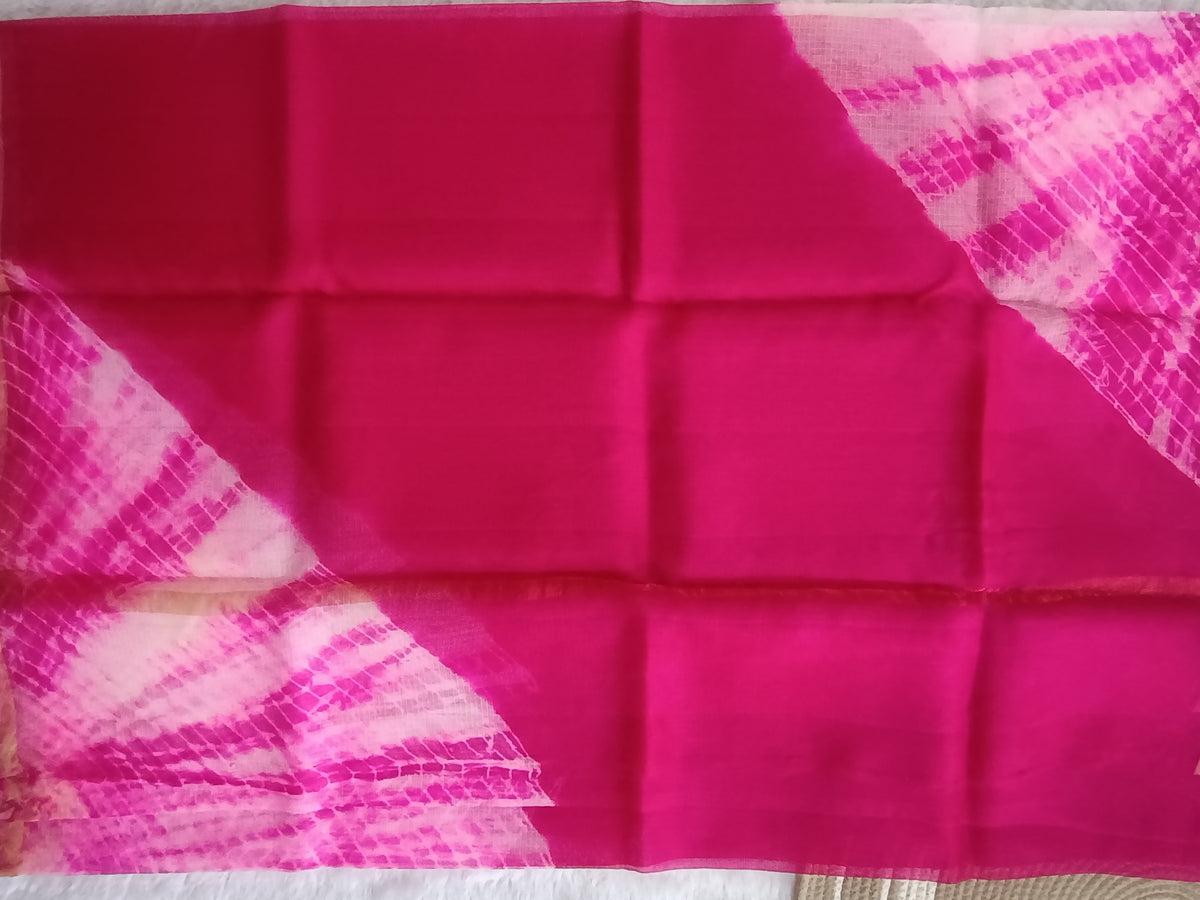 Aabha- Pure Silk Kota Doria Shibori Saree